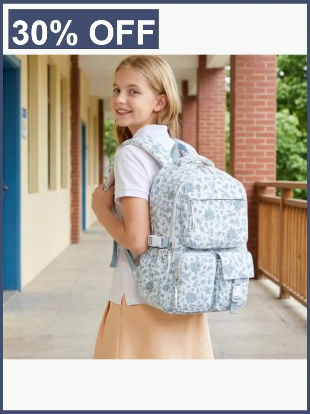 3-Piece Corduroy Backpack Set with Lunch Box & Pencil Case, Large Capacity,